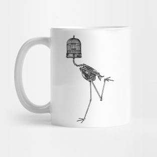 Running bird skeleton Mug